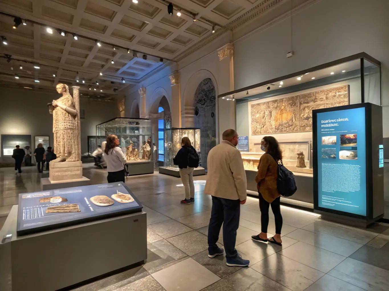 A captivating scene from one of the association's aviation heritage exhibitions, featuring a display of historical artifacts and interactive multimedia presentations.